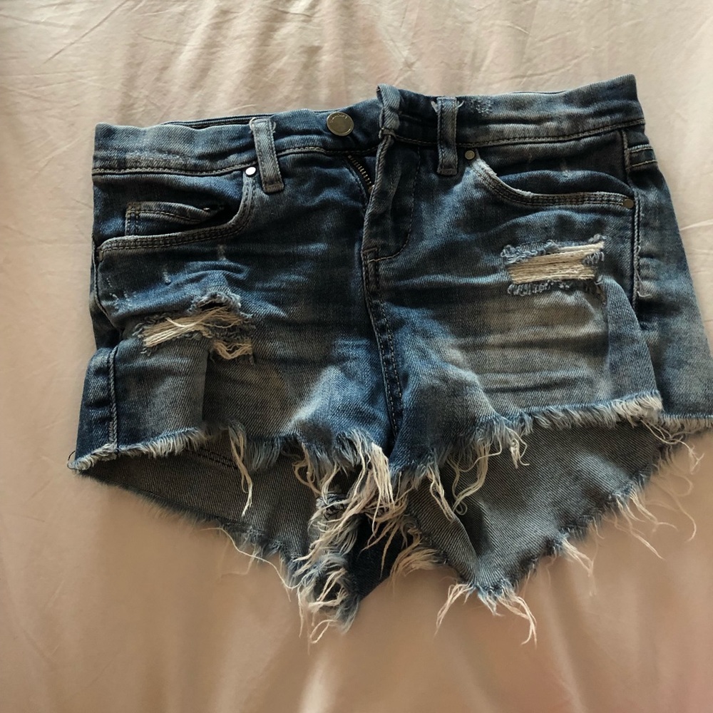Blank NYC multi-color denim jean shorts